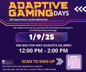 Adaptive Gaming Days with Walton Options! All Experience Levels welcome! 948 WALTON WAY AUGUSTA GA, 30901 12:00 PM - 2:00 PM